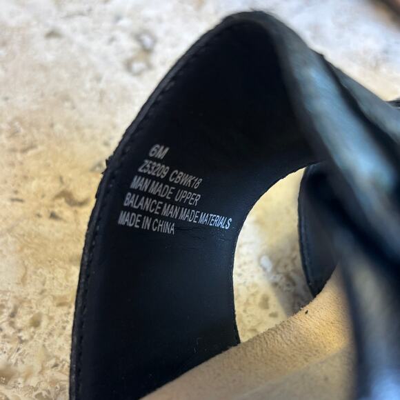 BOC Comfort Womens Black Cork Wedge Slip On Sandal Size 6M Vegan Leather - Picture 8 of 8